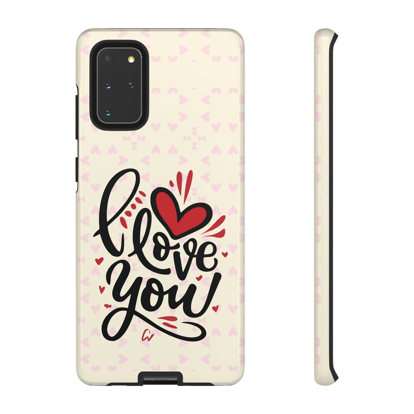 Phone Case Tough Cases with 'I Love You' Design