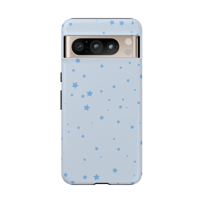 Phone Case - Blue Star in Light Blue Background Design