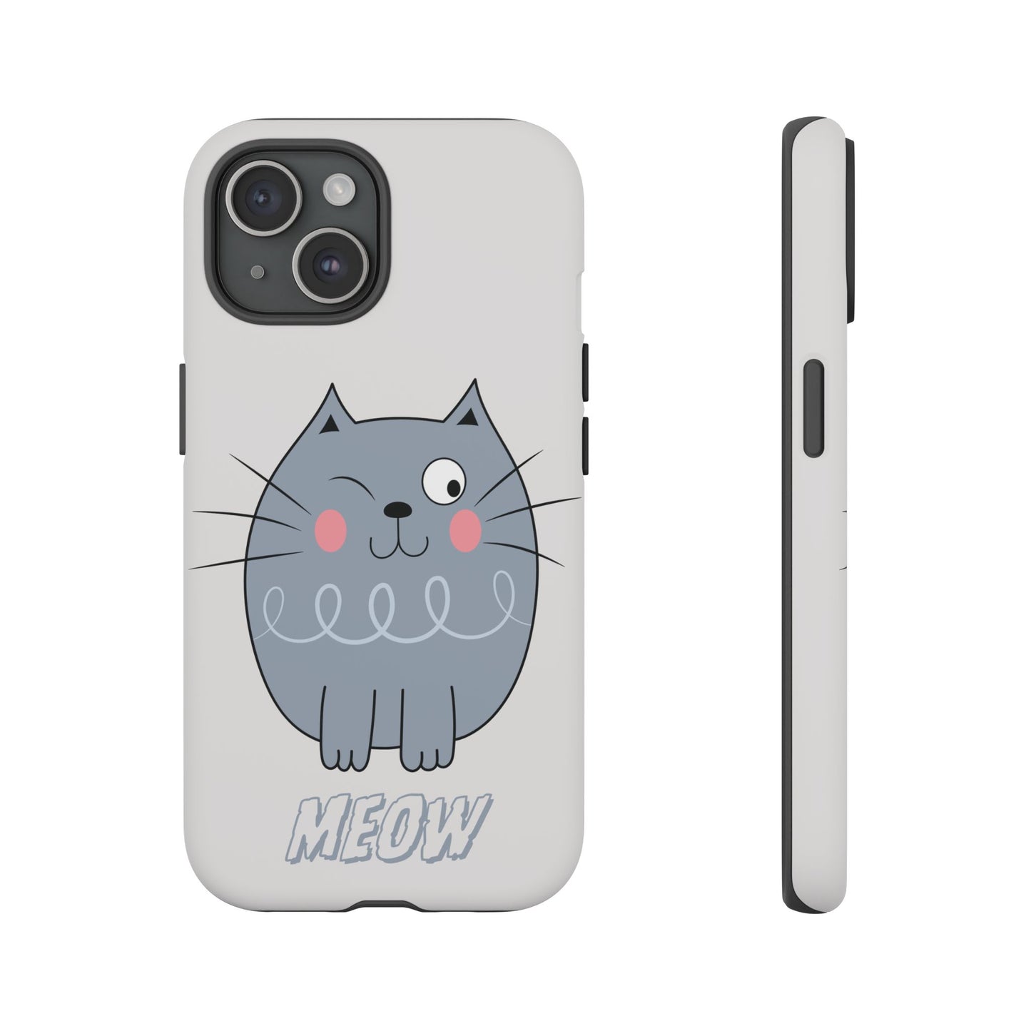 Phone Case - Tough Cat Meow Design