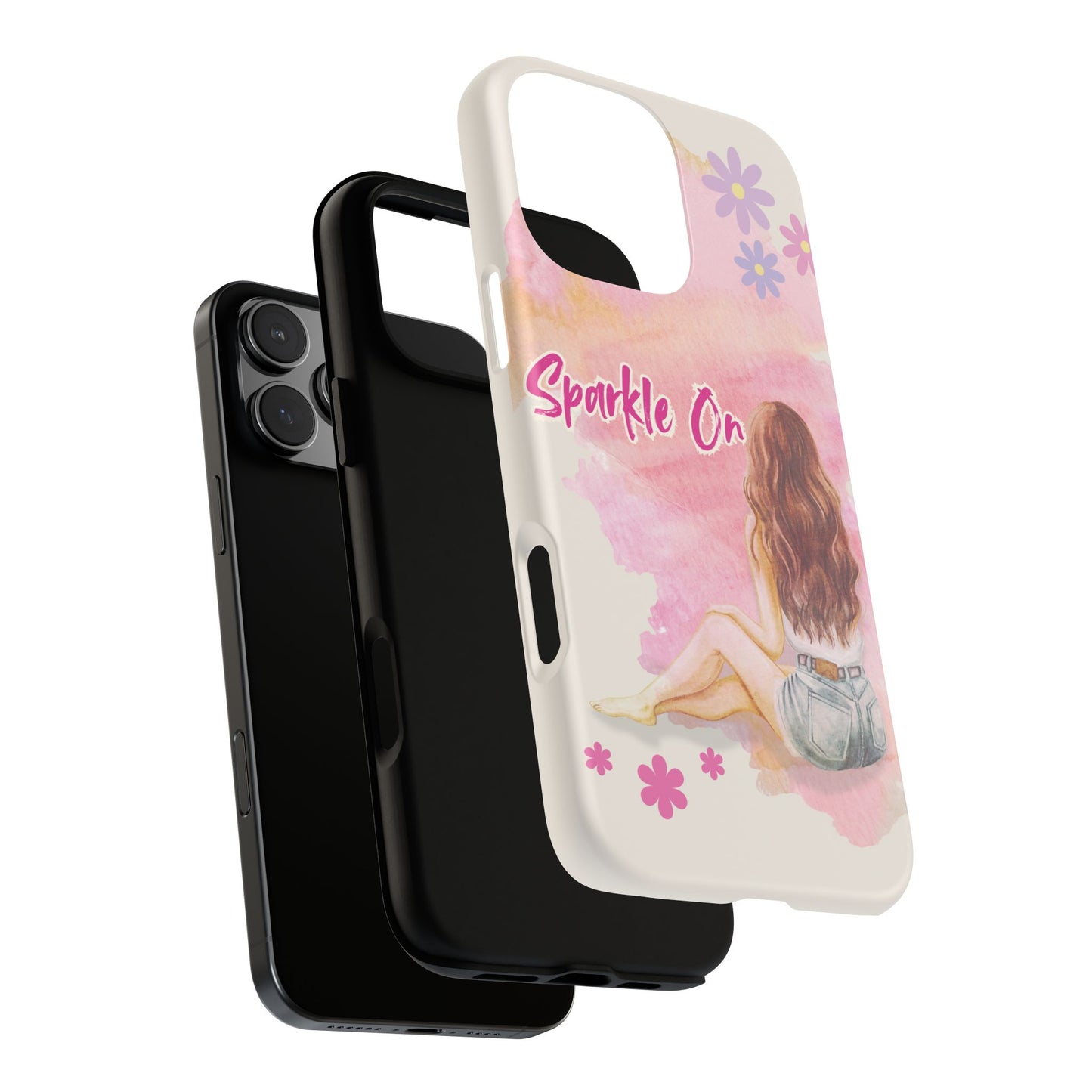 Phone Case - Sparkle On, Girl Tough Case