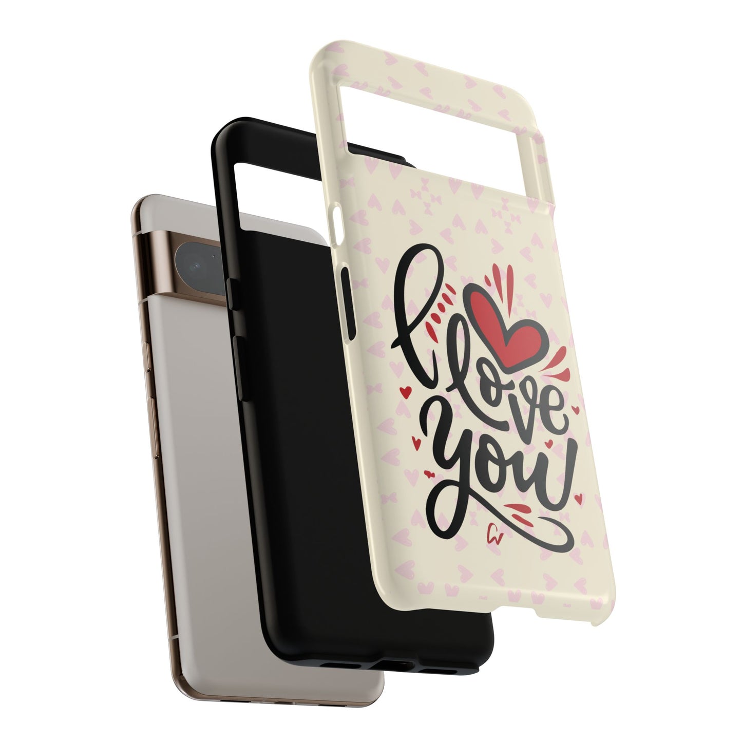 Phone Case Tough Cases with 'I Love You' Design