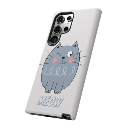 Phone Case - Tough Cat Meow Design