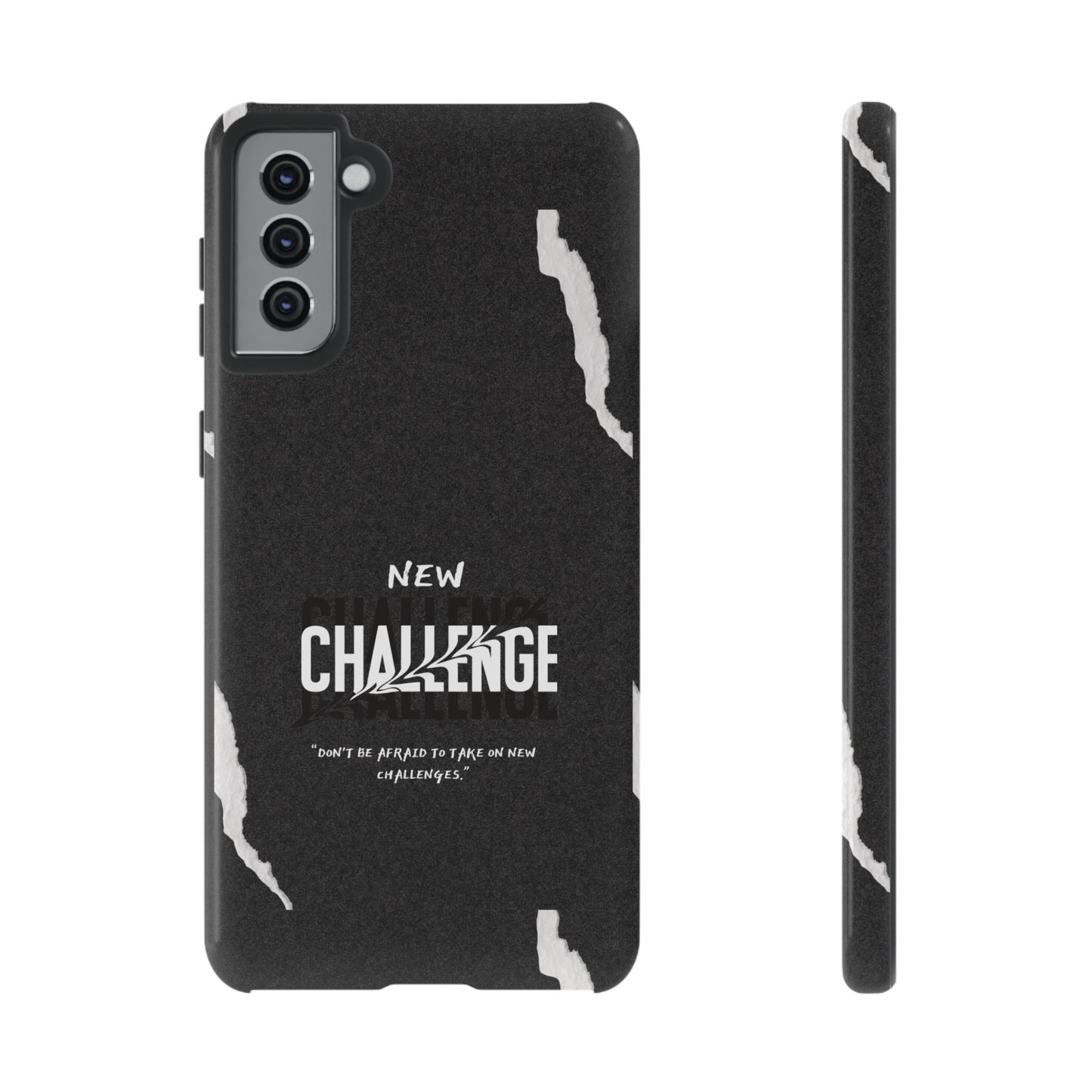 motivational new challenge phone Cases