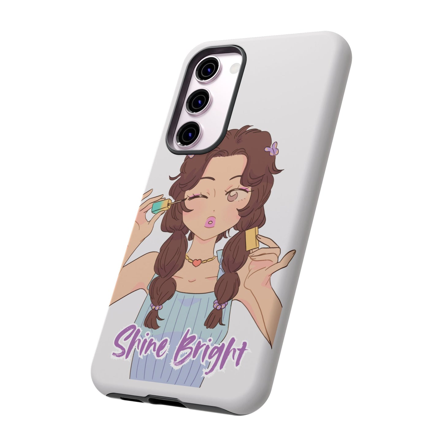 Phone Case - Shine Bright Girl Make Makeup