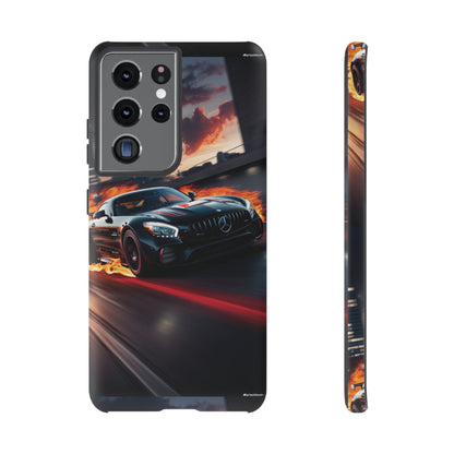 Phone Cases - Mercedes AMG in Urban Flames Design