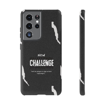 motivational new challenge phone Cases