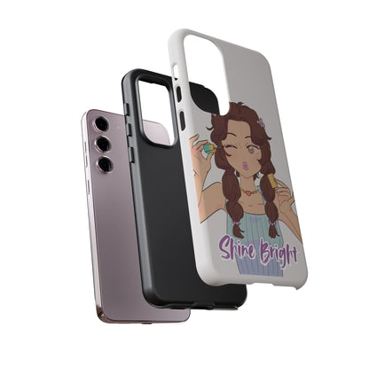 Phone Case - Shine Bright Girl Make Makeup