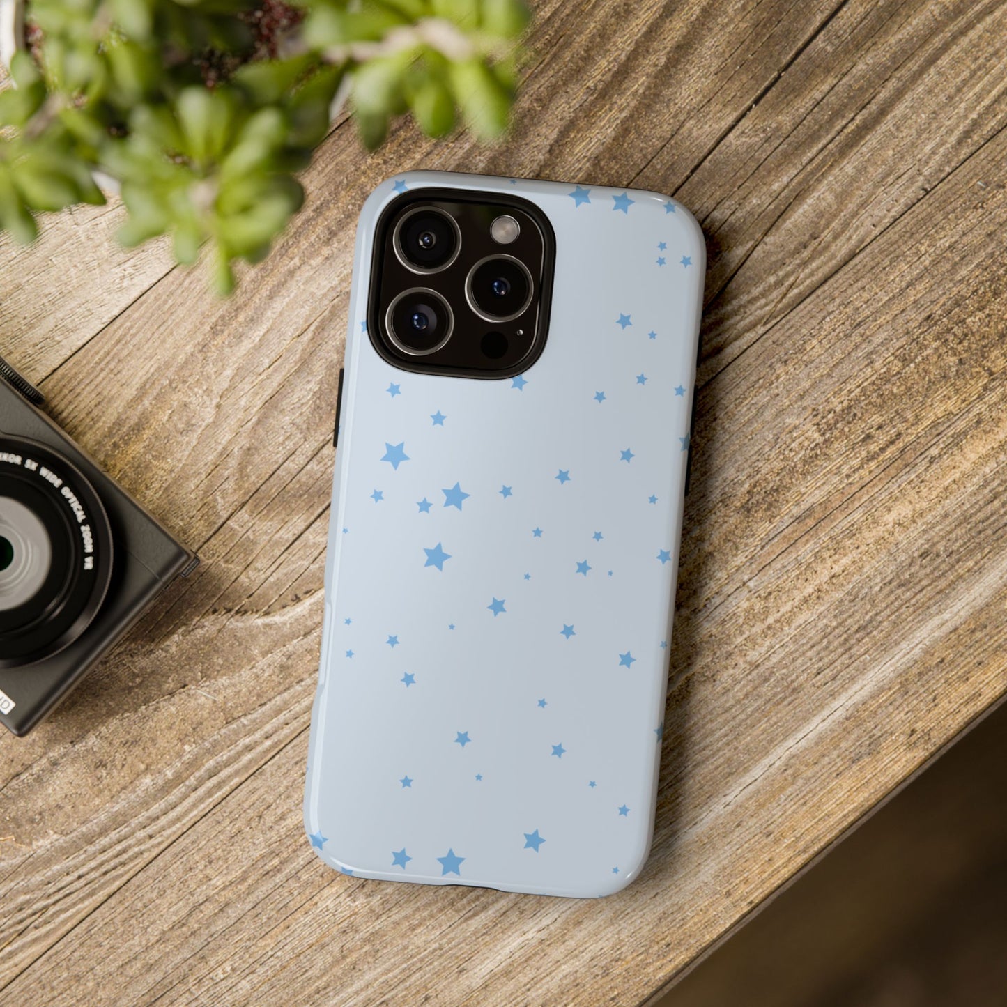 Phone Case - Blue Star in Light Blue Background Design