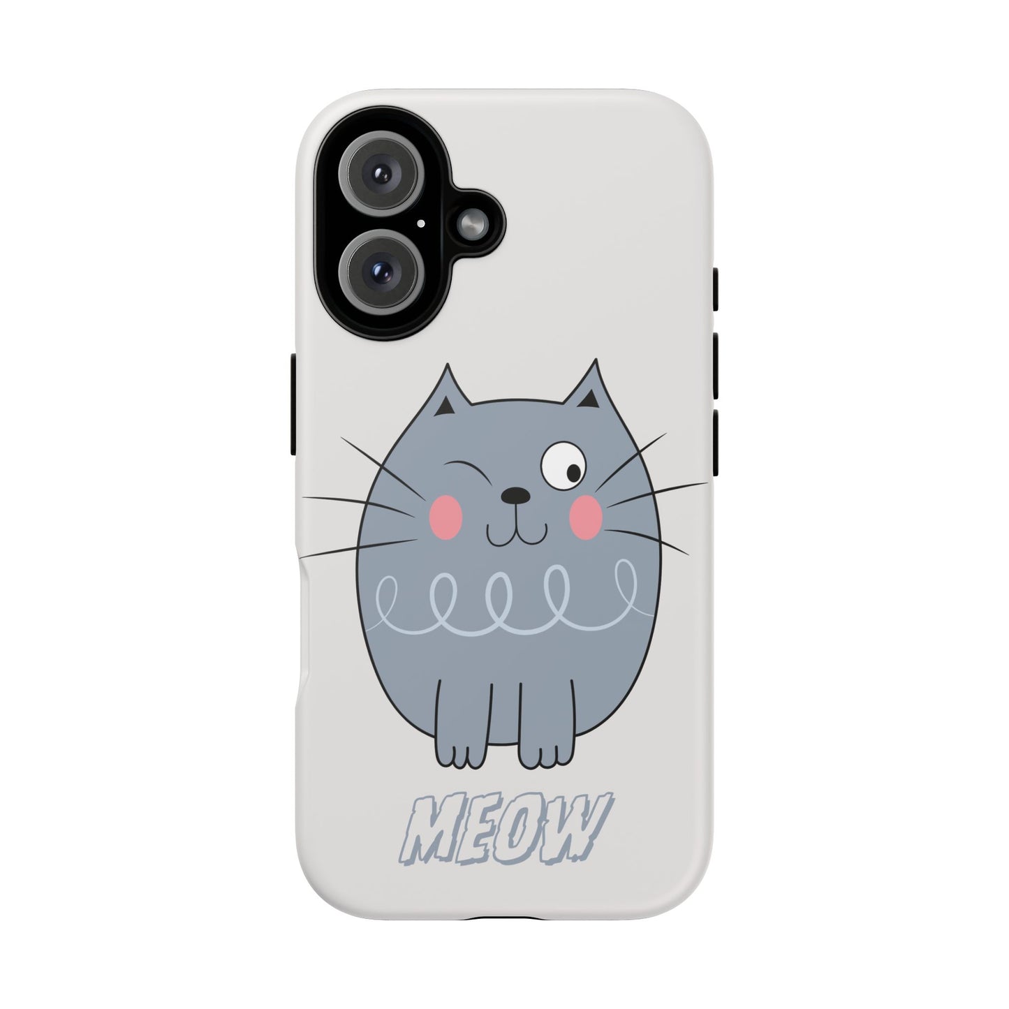 Phone Case - Tough Cat Meow Design