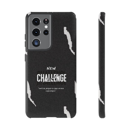 motivational new challenge phone Cases