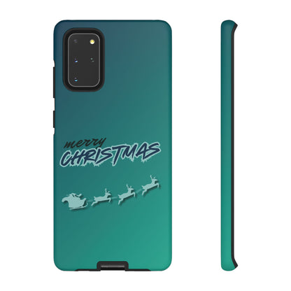 Phone Cases - Gradient Green Merry Christmas Design