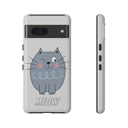 Phone Case - Tough Cat Meow Design