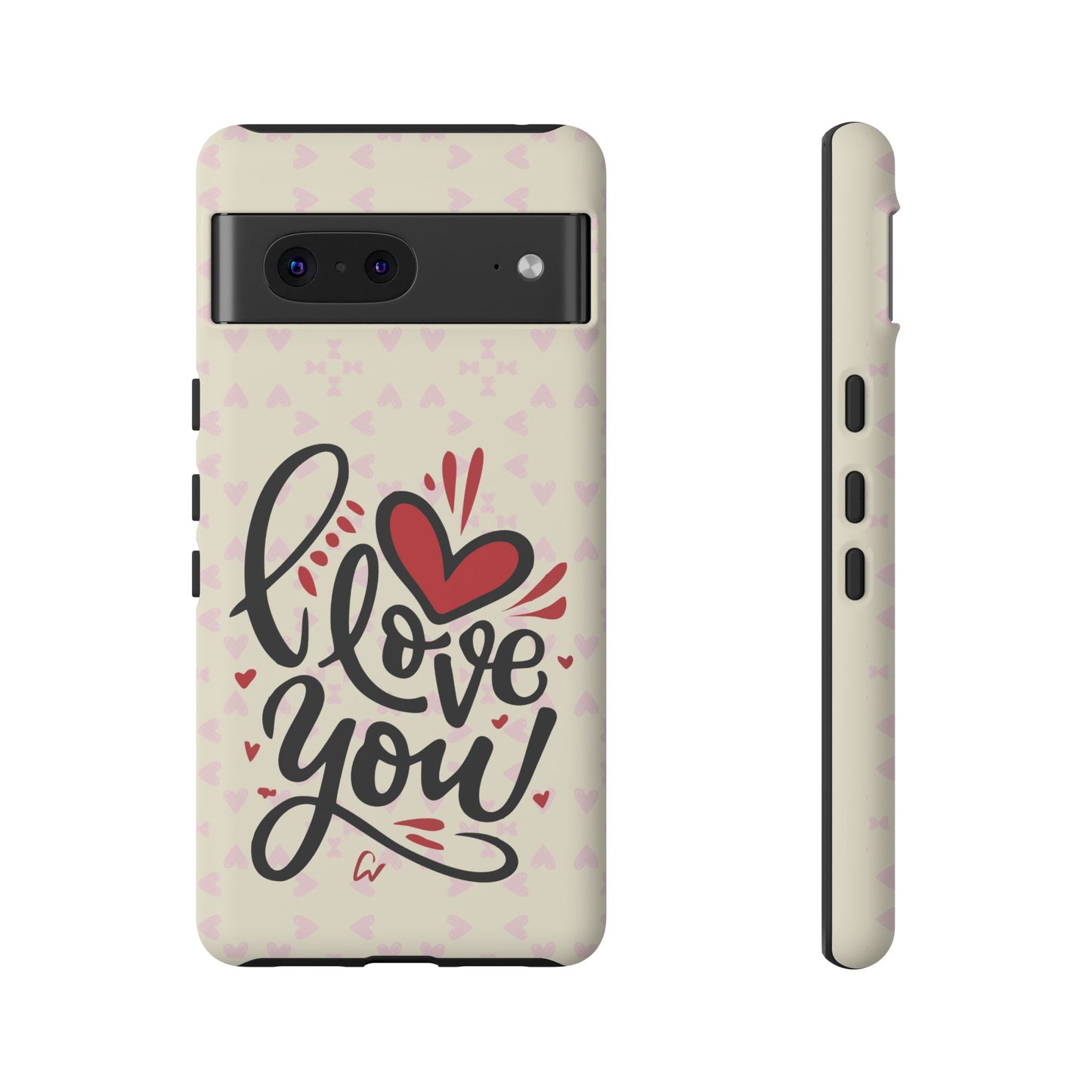 Phone Case Tough Cases with 'I Love You' Design