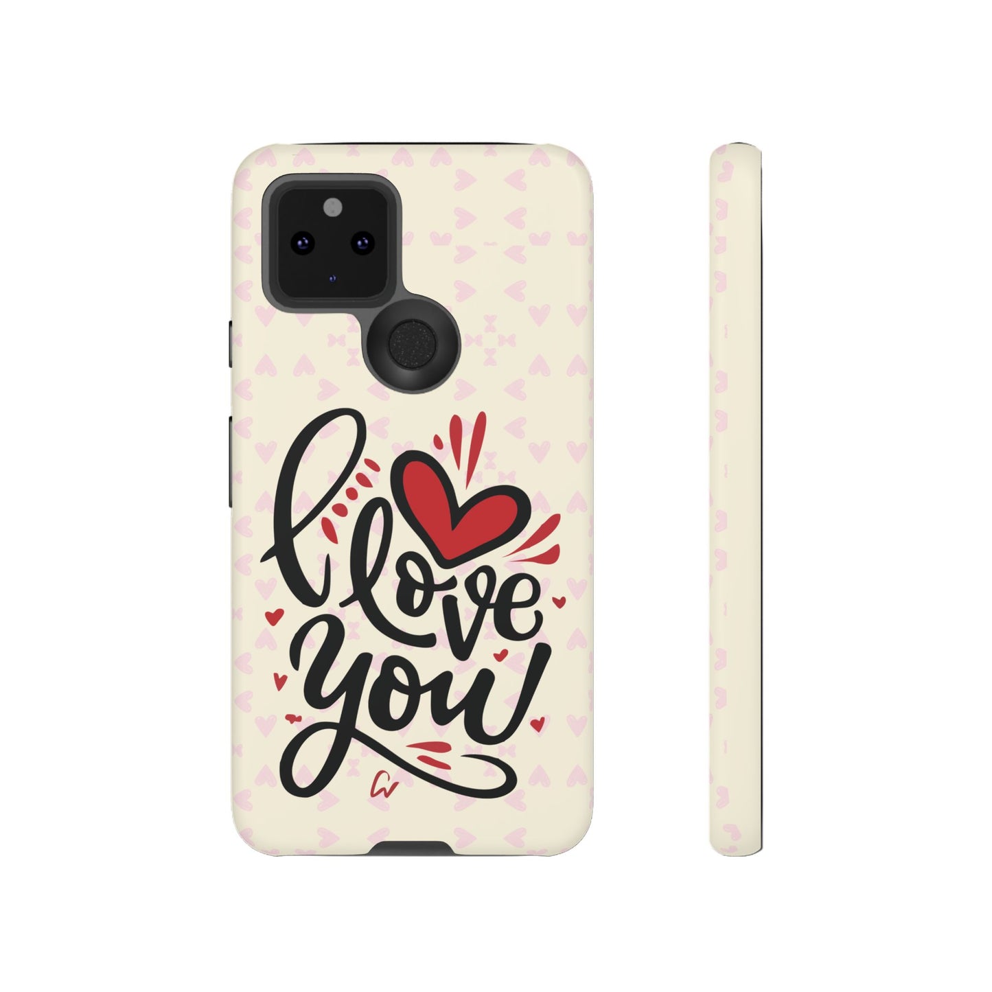 Phone Case Tough Cases with 'I Love You' Design