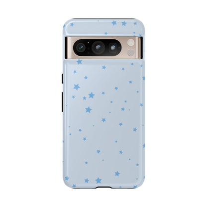 Phone Case - Blue Star in Light Blue Background Design