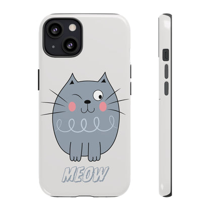 Phone Case - Tough Cat Meow Design