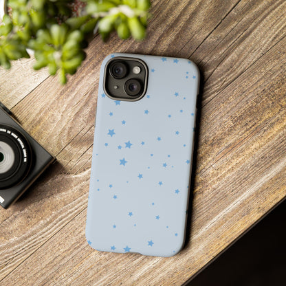 Phone Case - Blue Star in Light Blue Background Design