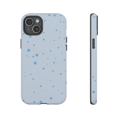 Phone Case - Blue Star in Light Blue Background Design