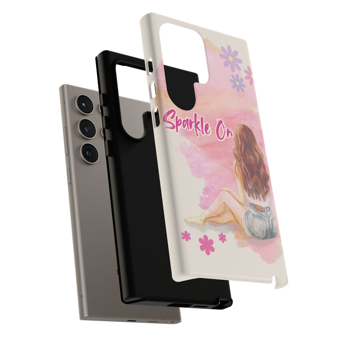 Phone Case - Sparkle On, Girl Tough Case