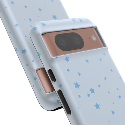 Phone Case - Blue Star in Light Blue Background Design