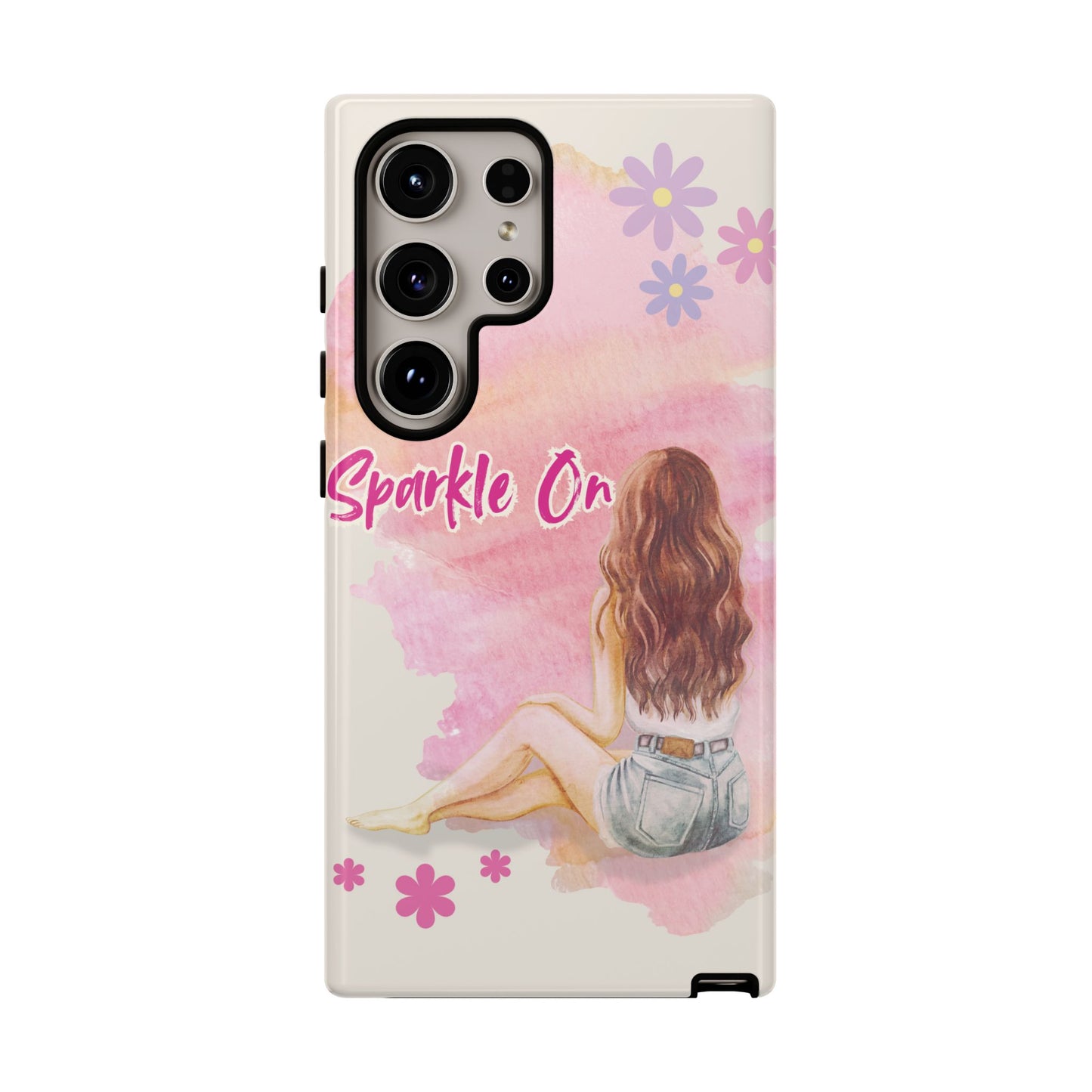 Phone Case - Sparkle On, Girl Tough Case