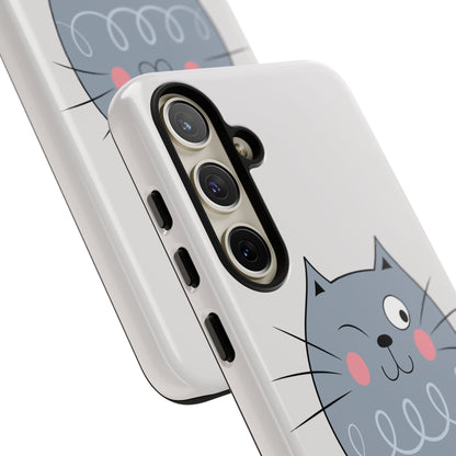 Phone Case - Tough Cat Meow Design