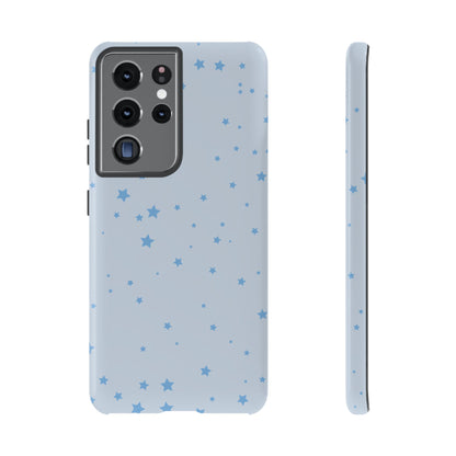 Phone Case - Blue Star in Light Blue Background Design