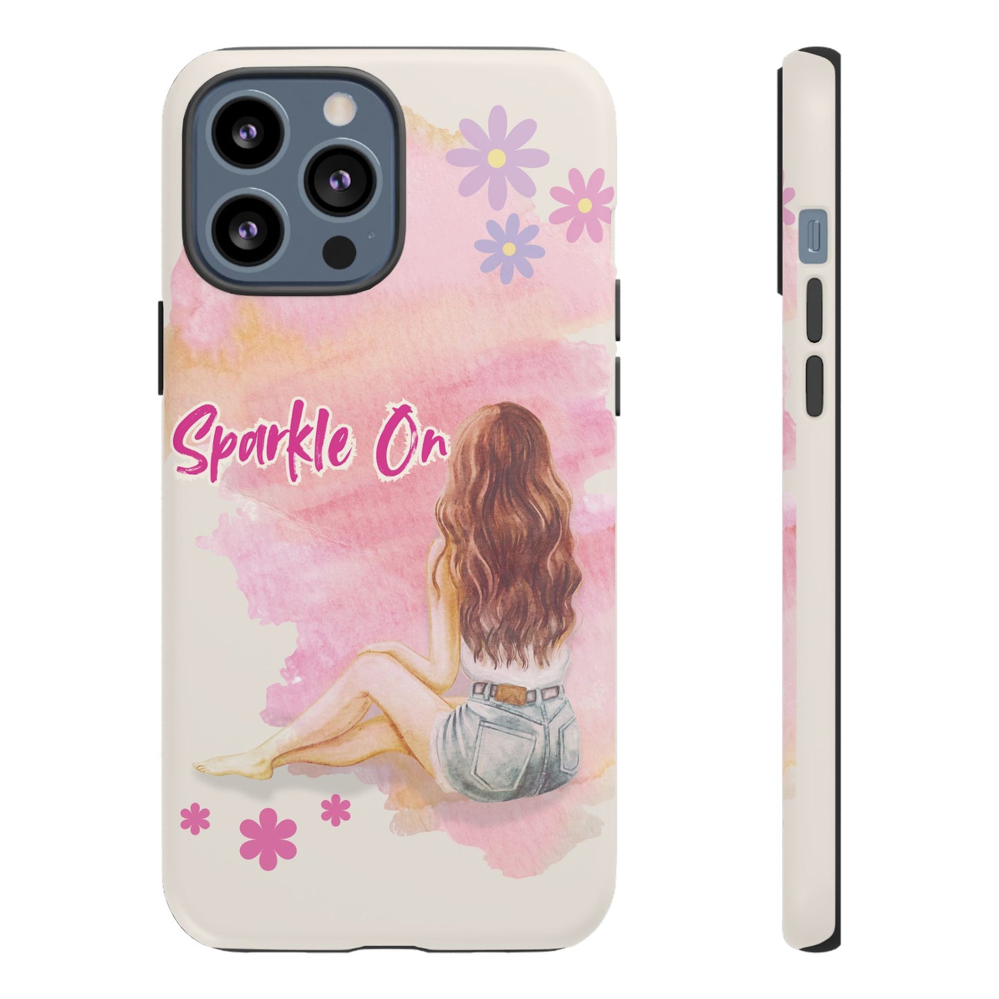 Phone Case - Sparkle On, Girl Tough Case