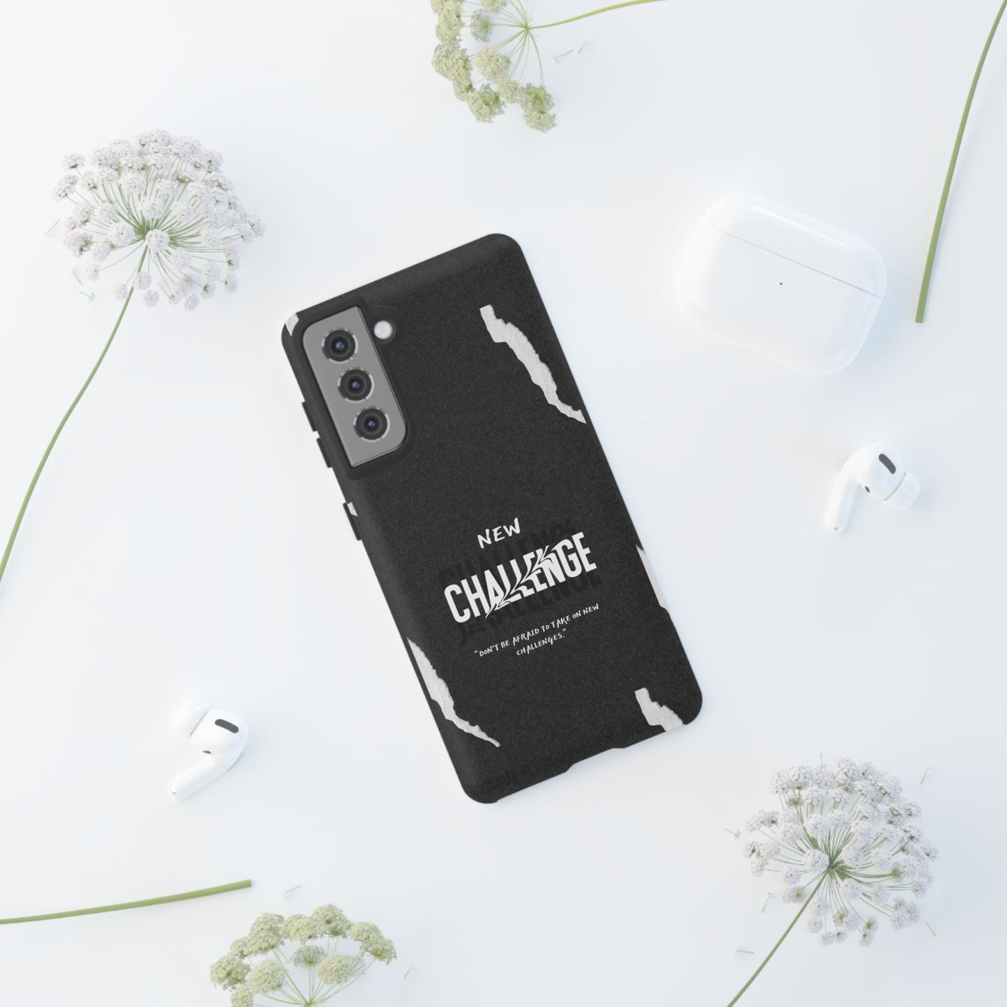 motivational new challenge phone Cases