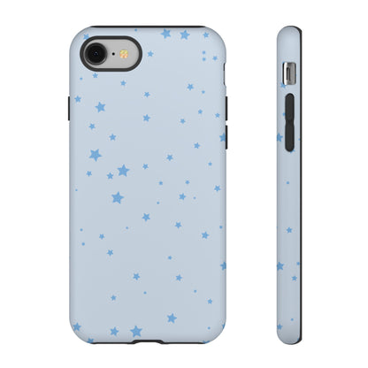 Phone Case - Blue Star in Light Blue Background Design