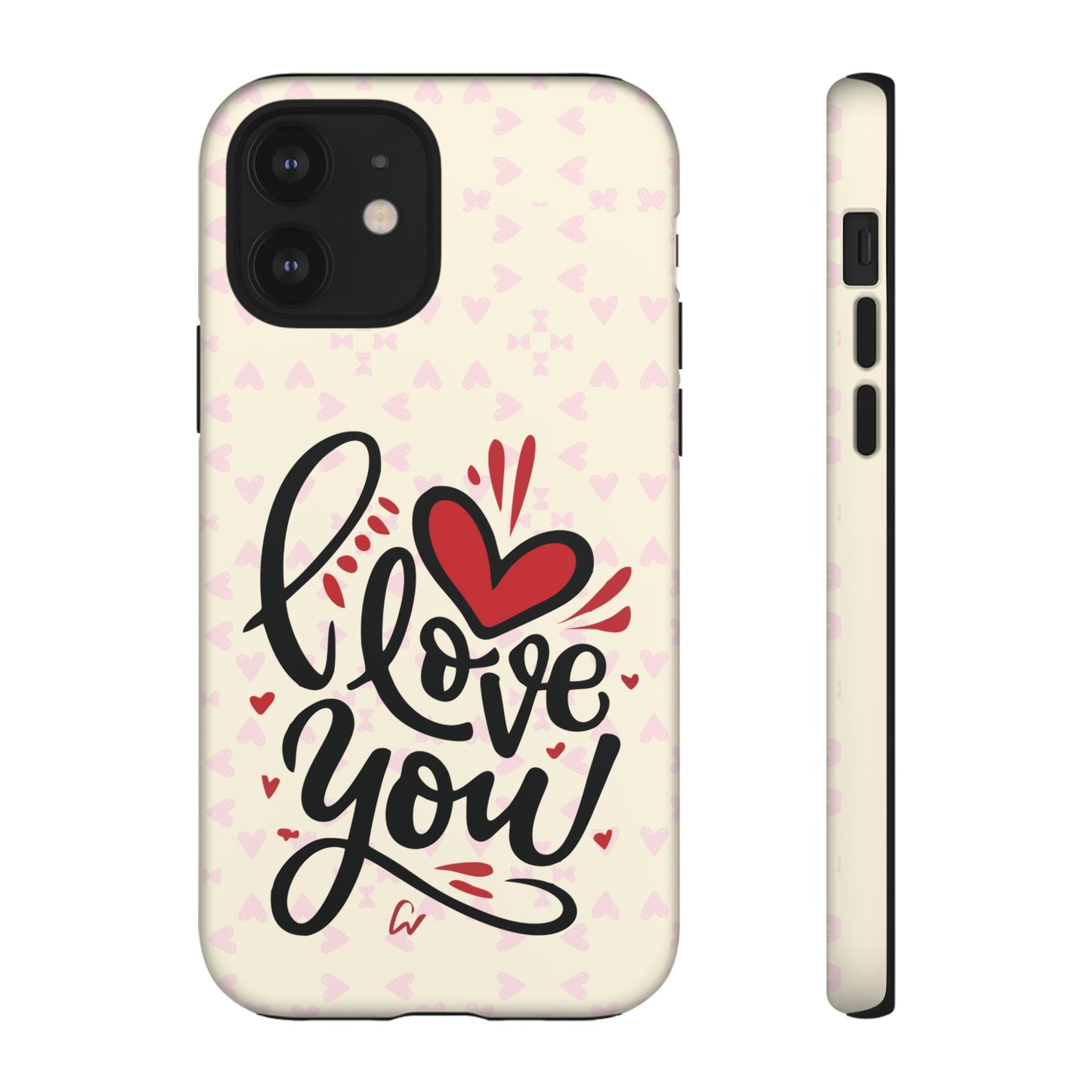 Phone Case Tough Cases with 'I Love You' Design