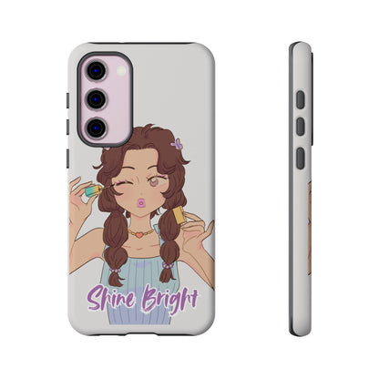 Phone Case - Shine Bright Girl Make Makeup