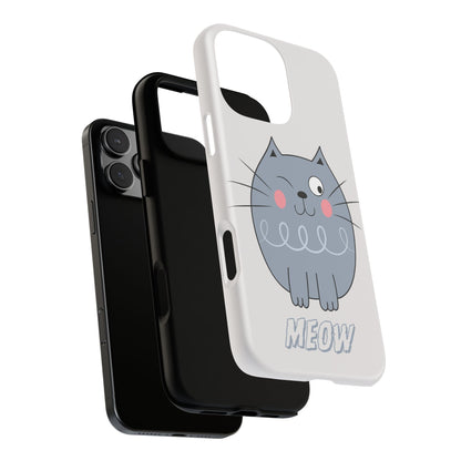 Phone Case - Tough Cat Meow Design