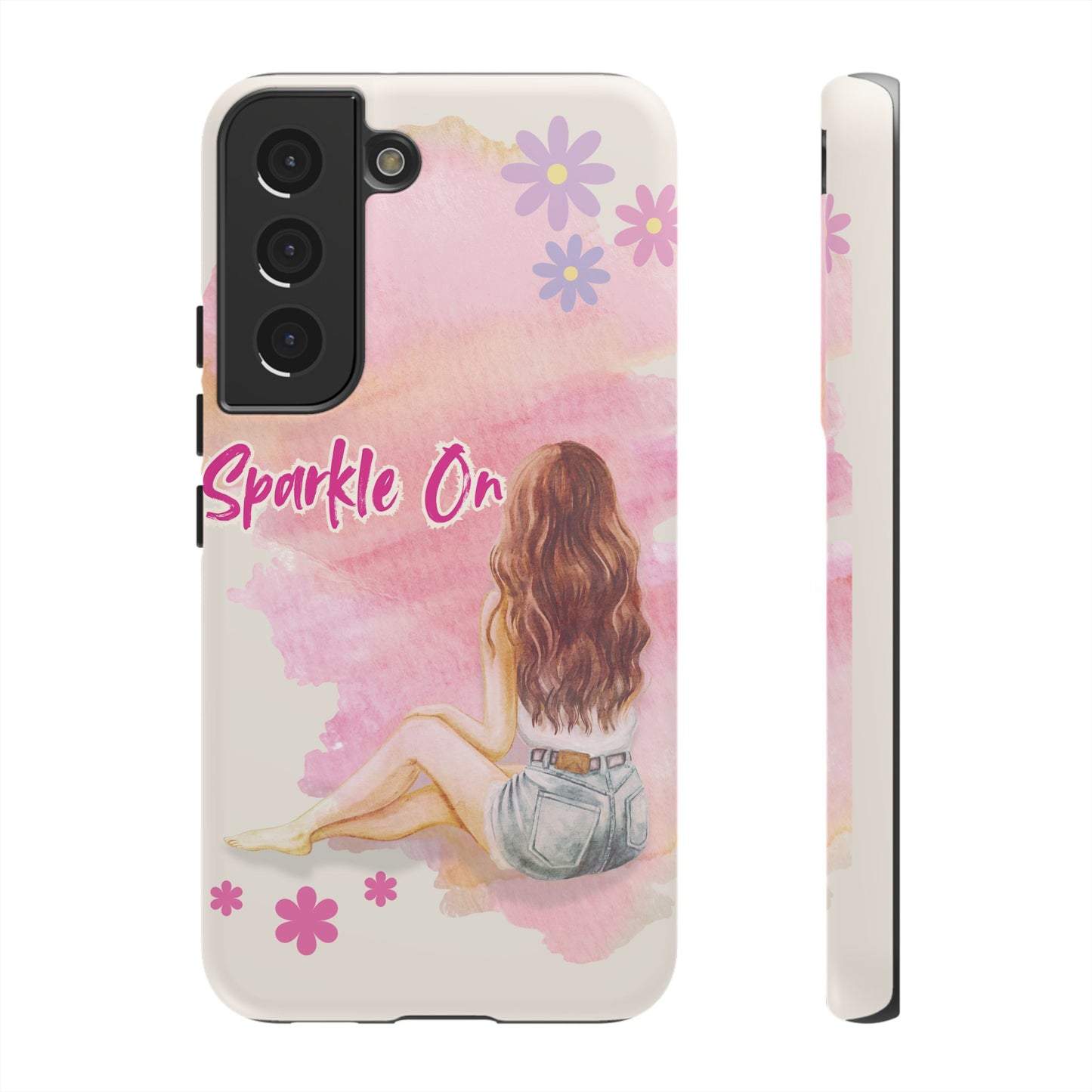 Phone Case - Sparkle On, Girl Tough Case