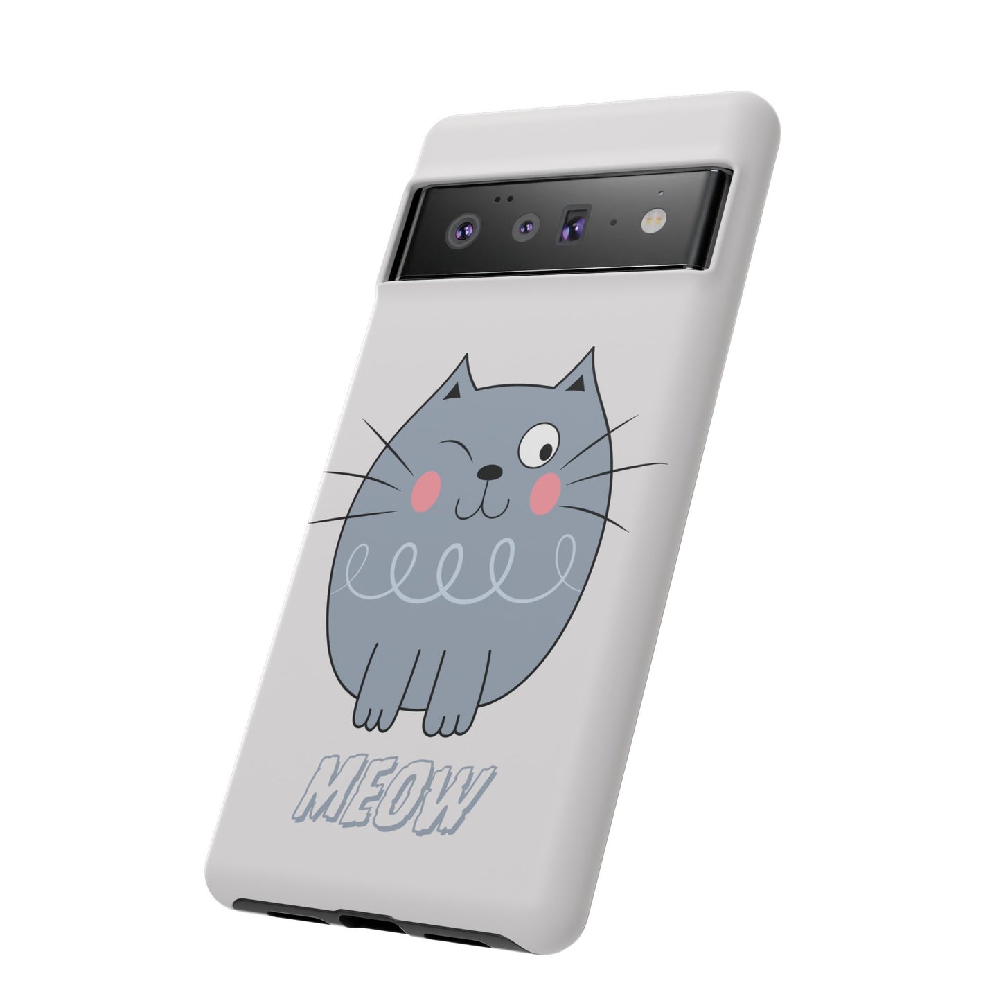 Phone Case - Tough Cat Meow Design