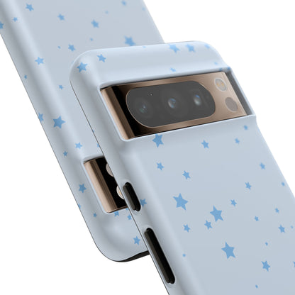 Phone Case - Blue Star in Light Blue Background Design