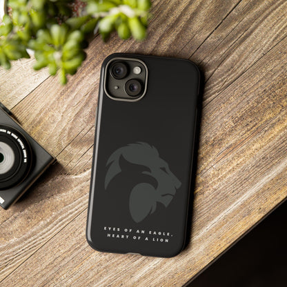 motivational black eagle & lion Tough Cases