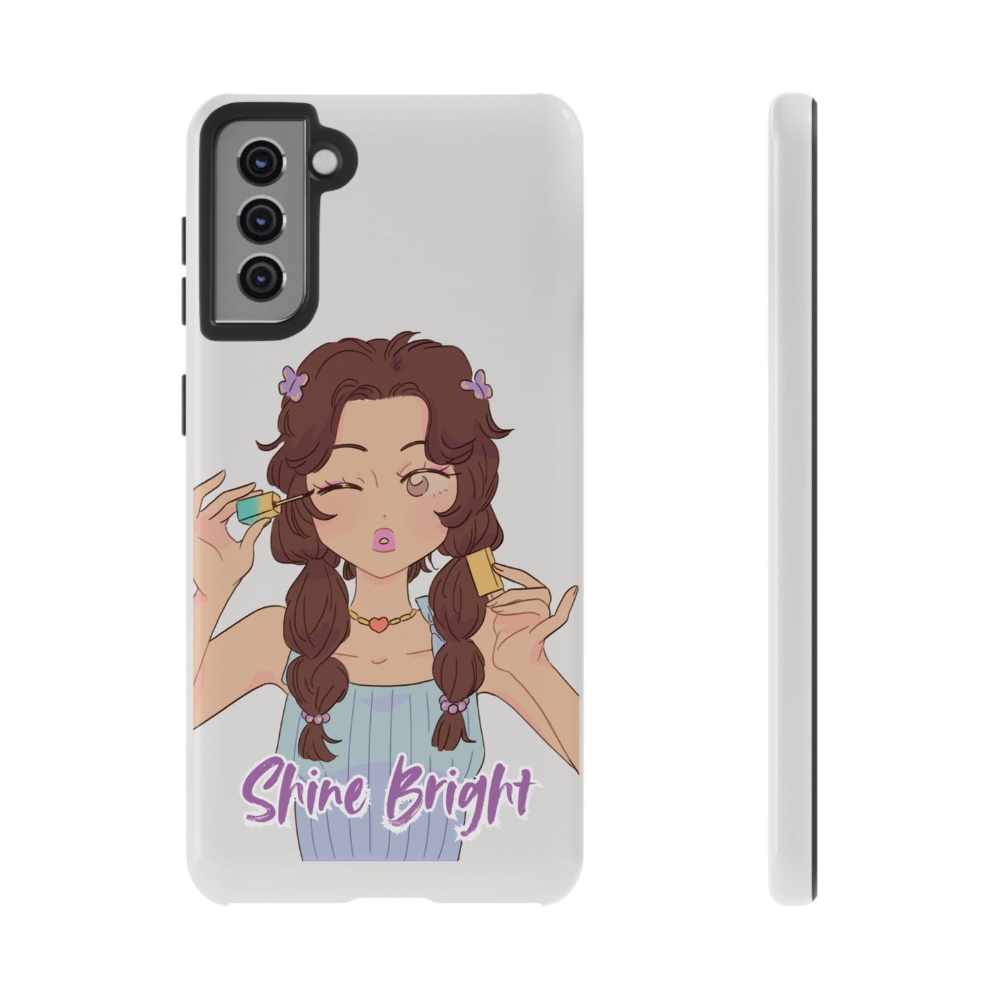 Phone Case - Shine Bright Girl Make Makeup