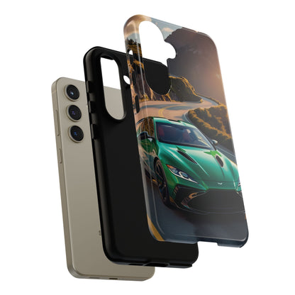 Phone Cases - Emerald Green Dream Car on Mountain Road Adventure Design