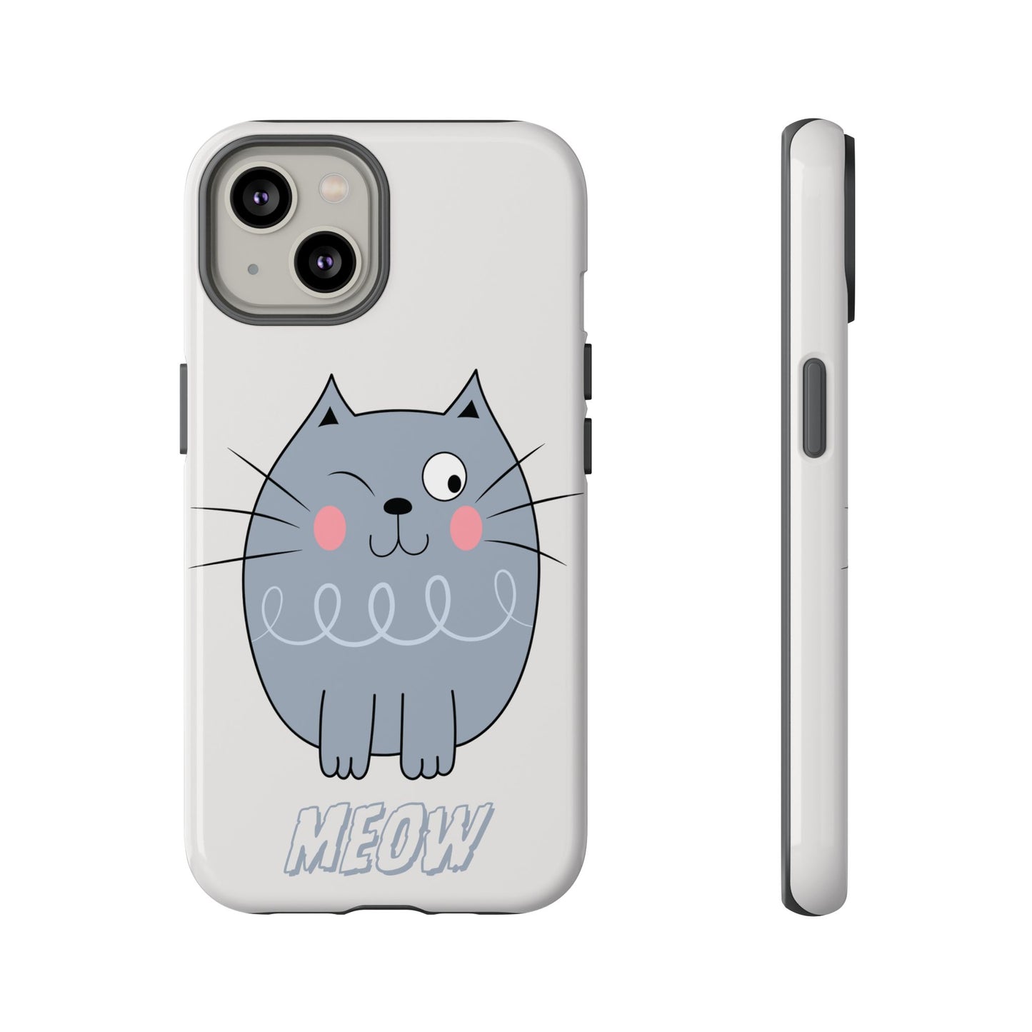 Phone Case - Tough Cat Meow Design