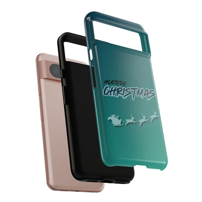 Phone Cases - Gradient Green Merry Christmas Design