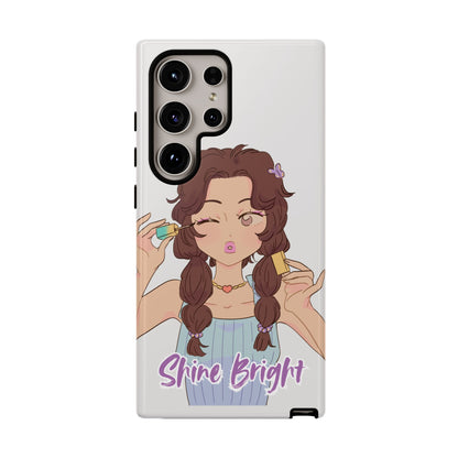 Phone Case - Shine Bright Girl Make Makeup