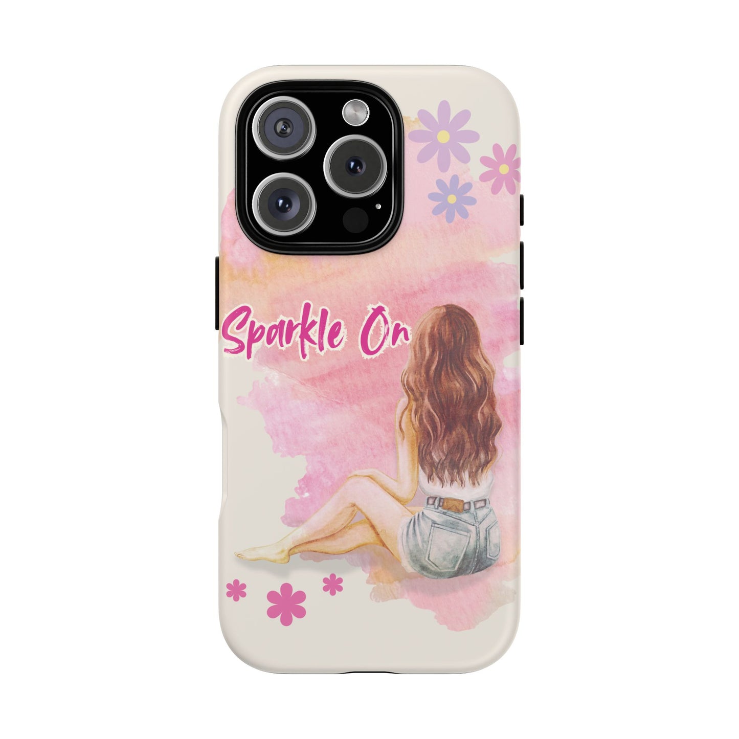 Phone Case - Sparkle On, Girl Tough Case