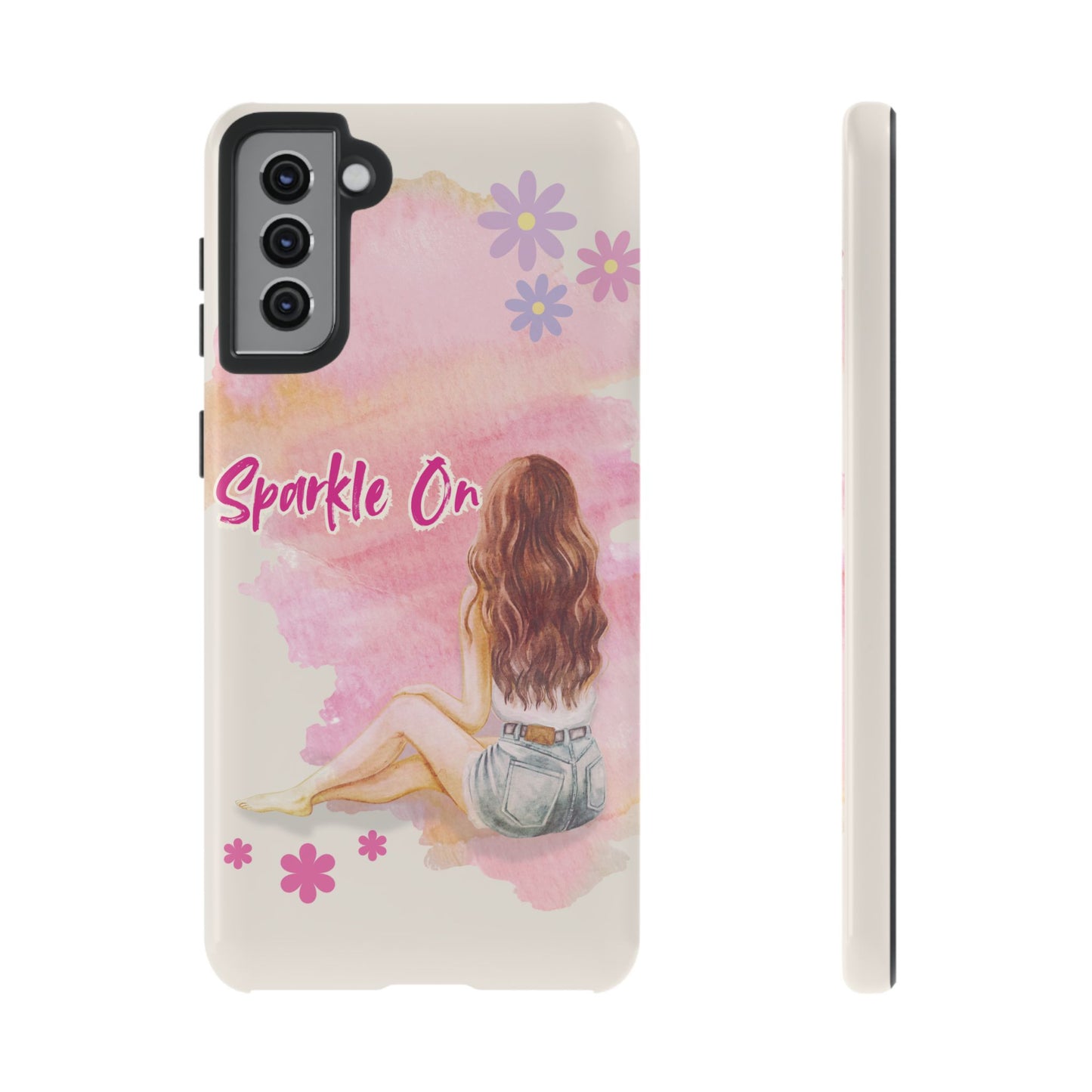 Phone Case - Sparkle On, Girl Tough Case