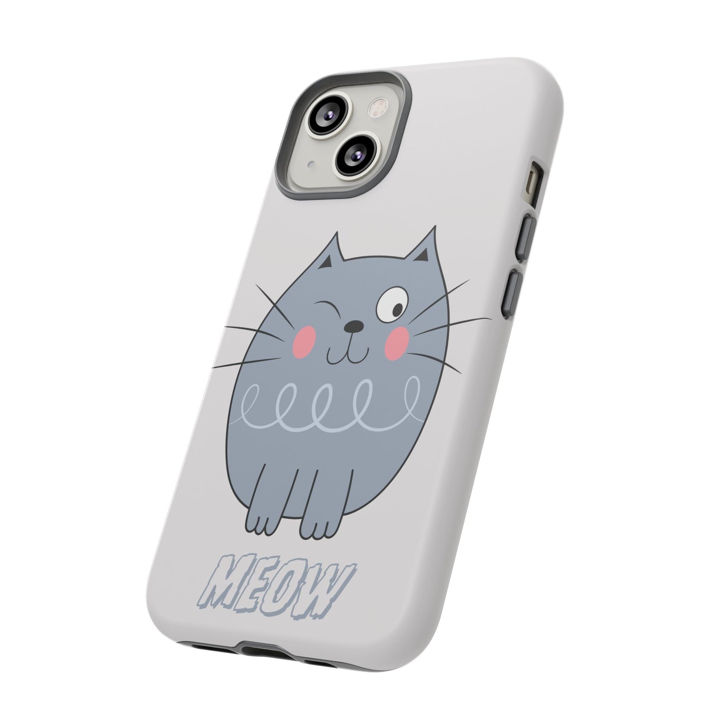 Phone Case - Tough Cat Meow Design