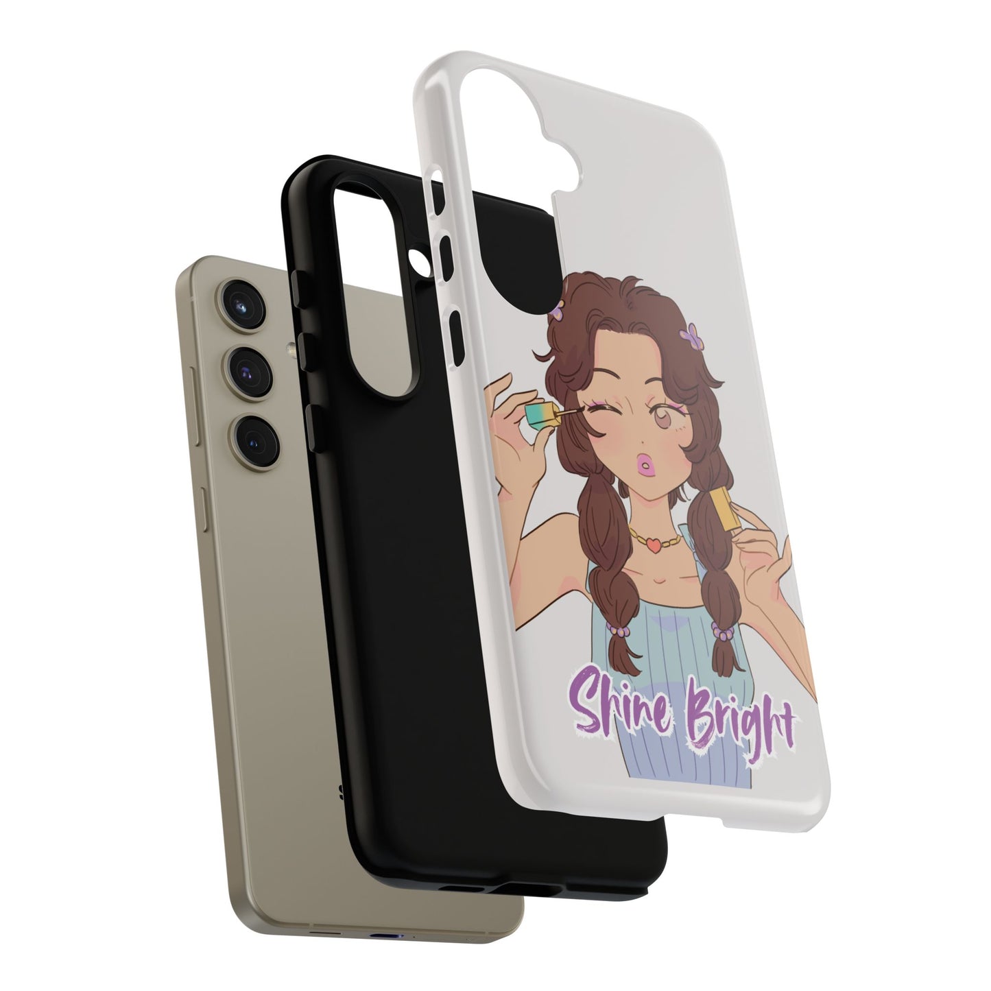 Phone Case - Shine Bright Girl Make Makeup