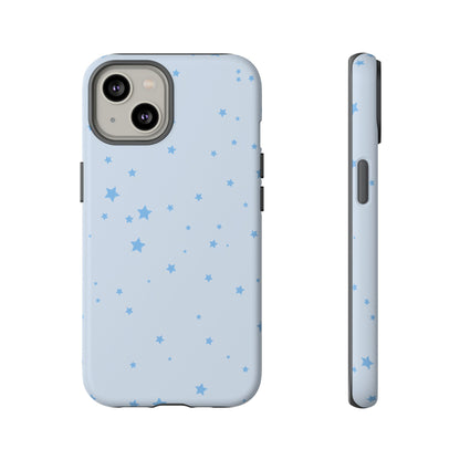 Phone Case - Blue Star in Light Blue Background Design