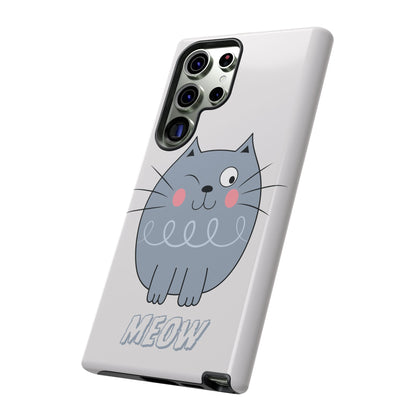 Phone Case - Tough Cat Meow Design