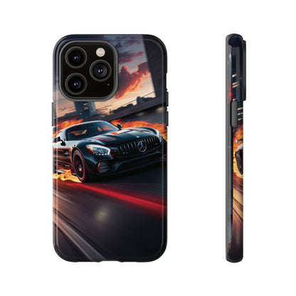 Phone Cases - Mercedes AMG in Urban Flames Design