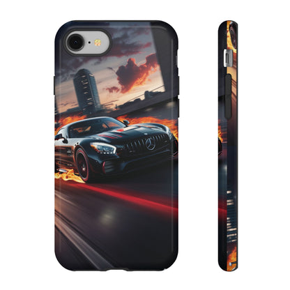 Phone Cases - Mercedes AMG in Urban Flames Design